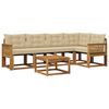 vidaXL Utomhussoffset 6 st Naturlig och Beige