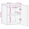 vidaXL Hängande skåp Väggmonterad Flerfärgsdesign 38 x 33,5 x 48 cm