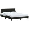 vidaXL Bed Frame without Mattress "Hanko" Black 160x200 cm Fabric