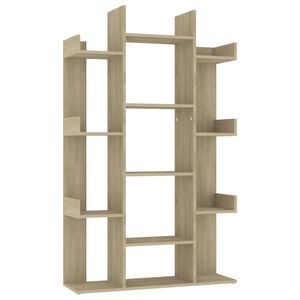vidaXL Bokhylla sonoma-ek 86x25,5x140 cm konstruerat tr&auml;