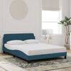 vidaXL Bed Frame with Headboard "Dover" Blue 140x200 cm Velvet