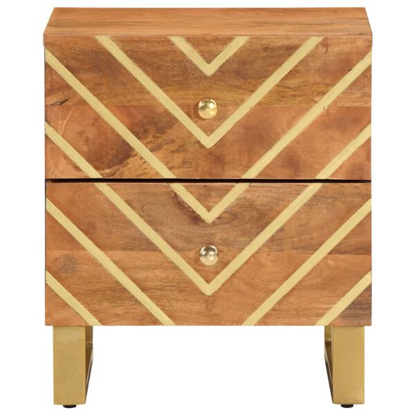 vidaXL S&auml;ngbord brun och svart massivt mangotr&auml;