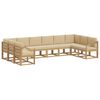 vidaXL Utomhussoffset 10 st Vit och Beige