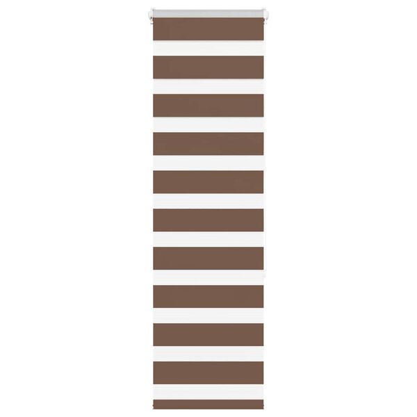 vidaXL Rullgardin zebra brun 50x150 cm tyg bredd 45,9 cm polyester