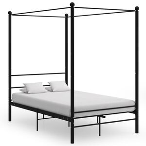 vidaXL Himmels&auml;ng svart metall 140x200 cm