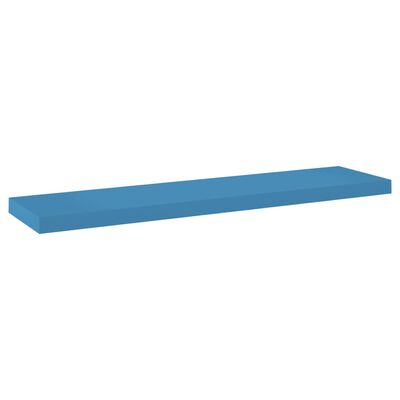vidaXL Svävande vägghylla blå 90x23,5x3,8 cm MDF