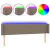 vidaXL S&auml;nggavel LED taupe 163x16x78/88 cm tyg