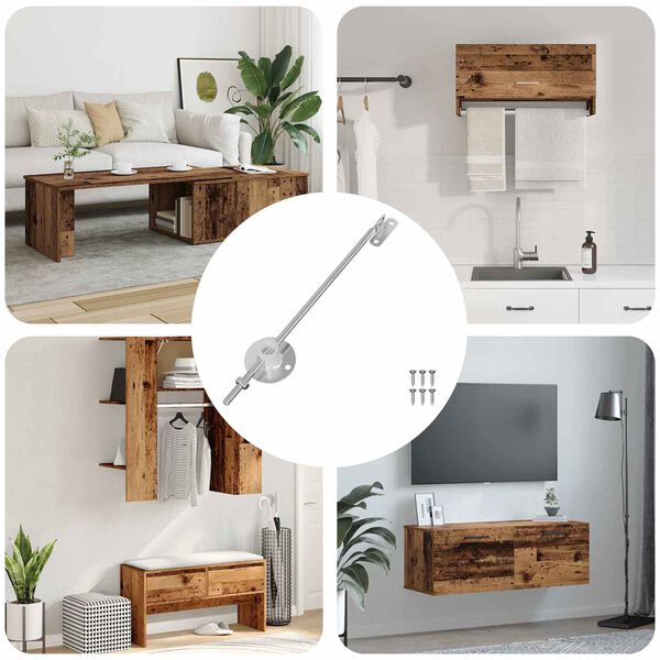 vidaXL Locket st&ouml;dg&aring;ngj&auml;rn 12 pcs Silver 194 x 36 x 18 mm J&auml;rn