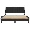 vidaXL Bed Frame with LED without Mattress "Hanko" Black 140x190 cm Velvet