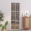 vidaXL Innerd&ouml;rr 76x201,5 cm vit ESG-glas och aluminium