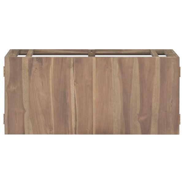 vidaXL V&auml;ggmonterat badrumssk&aring;p 90x39x40 cm massiv teak