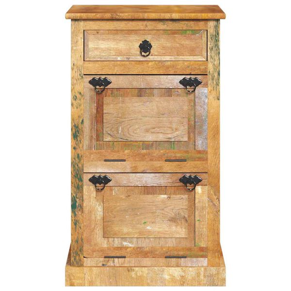 vidaXL Skosk&aring;p med l&aring;da och 4 niv&aring;er massivt &aring;tervunnet tr&auml;