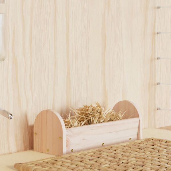 vidaXL Kaninmatare 28x10x10 cm massivt grantr&auml;