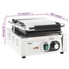 vidaXL Paninigrill rostfritt stål 1800 W 31x30,5x20 cm
