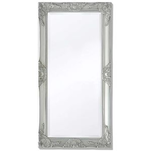 vidaXL V&auml;ggspegel i barockstil 100x50 cm silver