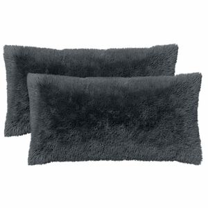 vidaXL Kudde med kudde HEERLEN 6 st Antracit PV Fleece