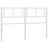 vidaXL Huvudgavel metall vit 120 cm