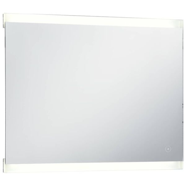 vidaXL Badrumsspegel LED med touch-sensor 80x60 cm