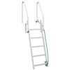 vidaXL 5-stegs bryggstege Silver 58 x 77 x 191 cm Aluminium