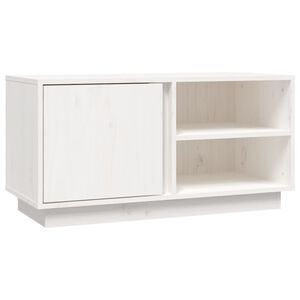 vidaXL Tv-bänk vit 80x35x40,5 cm massiv furu