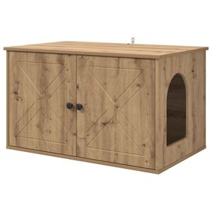 vidaXL Katt hus Artisan-ek 85 x 55 x 50,5 cm Konstruerat tr&auml;