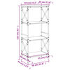 vidaXL Bokhylla 4 hyllplan brun ek 59x35x132 cm konstruerat trä