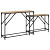 vidaXL Konsolbord 2 pcs Artisan Ek 100 x 28 x 75 cm Konstruerat tr&auml;