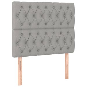 vidaXL S&auml;nggavel ljusgr&aring; 90x7x118/128 cm tyg