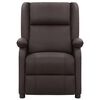 vidaXL Reclinerf&aring;t&ouml;lj brun &auml;kta l&auml;der