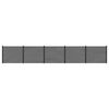 vidaXL St&auml;ngselpanel 5 st 852 x 146 cm WPC och aluminium Gr&aring;