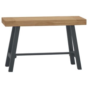 vidaXL B&auml;nk 80 cm massiv teak