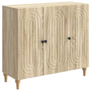 vidaXL Sideboard Sonoma-ek 89 x 34,5 x 80 cm Konstruerat tr&auml;