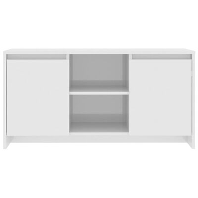 vidaXL TV-bänk vit högglans 102x37,5x52,5 cm spånskiva