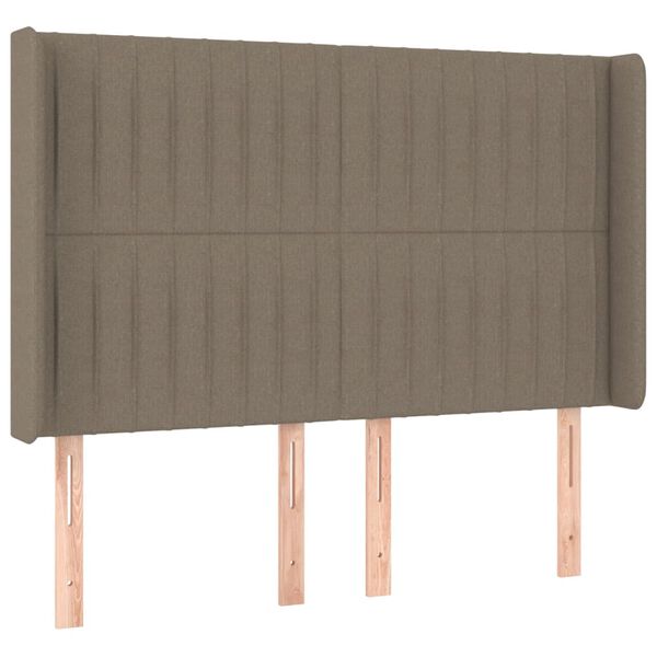 vidaXL S&auml;nggavel LED taupe 147x16x118/128 cm tyg