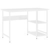 vidaXL Datorbord vit 105x50x72 cm MDF och metall