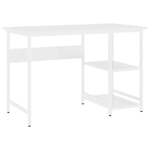 vidaXL Datorbord vit 105x50x72 cm MDF och metall