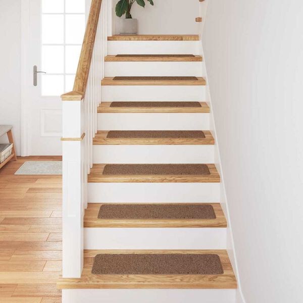 vidaXL Halkfria trappmattor Latexbakgrund 15 pcs Gul 75 x 20 cm PP