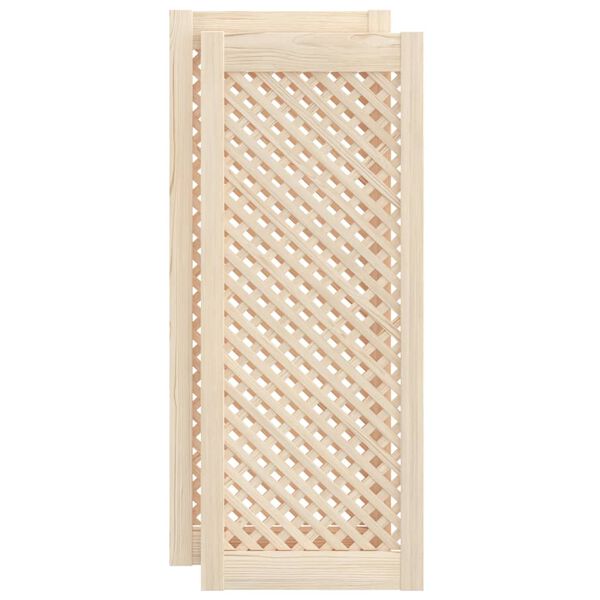 vidaXL Sk&aring;pluckor gallerdesign 2 st 39,5x99 cm massiv furu