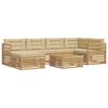 vidaXL Utomhussoffset 7 st Vit och Beige