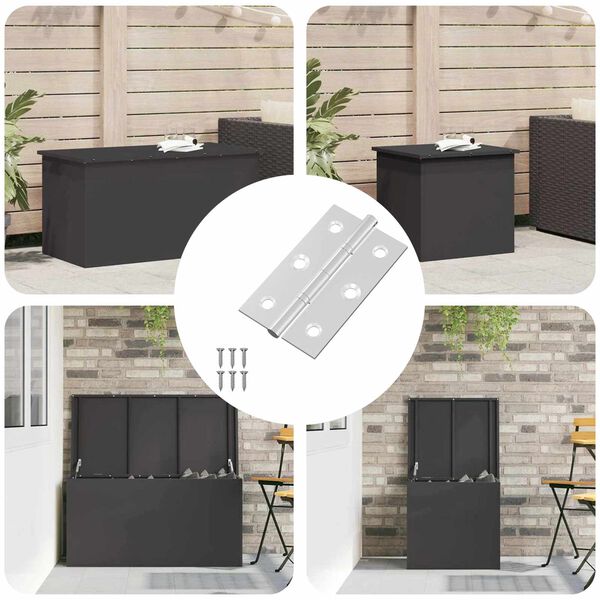 vidaXL G&aring;ngj&auml;rn Enf&auml;rgad 12 pcs Silver 58 x 35 x 1 mm St&aring;l