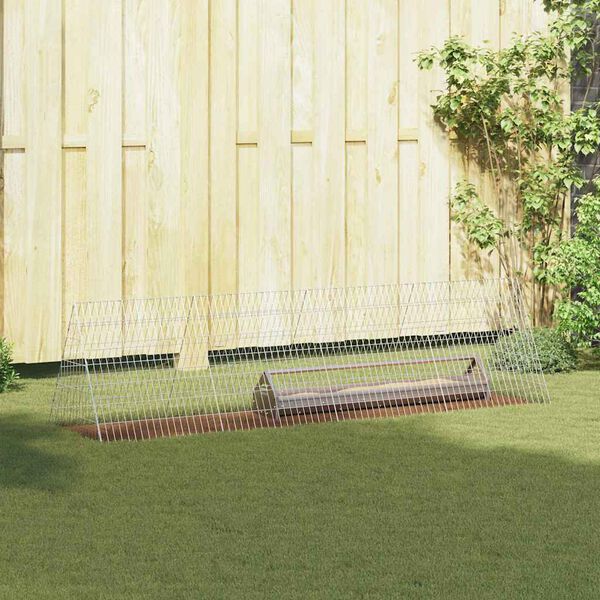 vidaXL H&ouml;nshus Silver 215 x 55 x 55 cm Galvaniserat St&aring;l