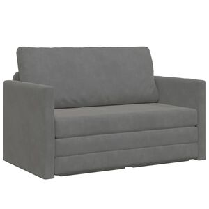 vidaXL Soffs&auml;ng M&ouml;rkgr&aring; 124 x 71 x 78 cm Sammet