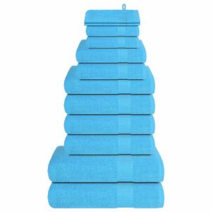 vidaXL 12-delat handduksset FROGN turkos 360 gsm