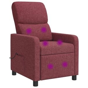 vidaXL Recliner Vinr&ouml;d Tyg