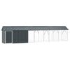 vidaXL F&aring;gelbur Antracit 630 x 103 x 142 cm Galvaniserat St&aring;l