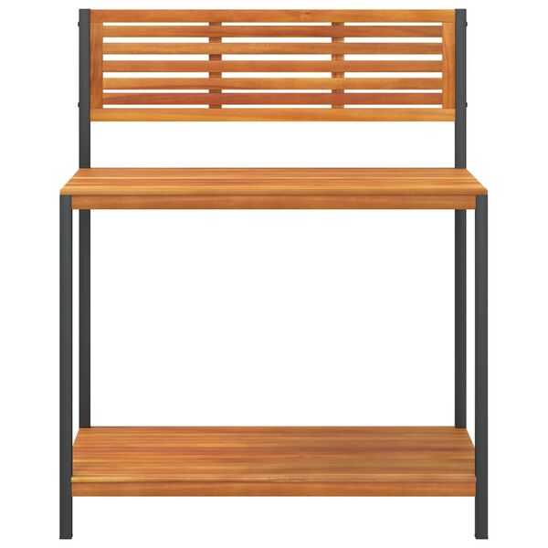 vidaXL Arbetsbord f&ouml;r tr&auml;dg&aring;rden 90x50x110 cm massiv akacia och st&aring;l