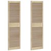 vidaXL Sk&aring;pd&ouml;rr med d&ouml;rr 2 st Naturlig 170 x 2,1 x 49,5 cm Massiv furu