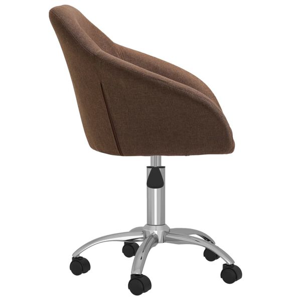 vidaXL Snurrbara matstolar 2 st brun tyg