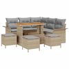 vidaXL Tr&auml;dg&aring;rdsoffset 9 st Beige konstrotting