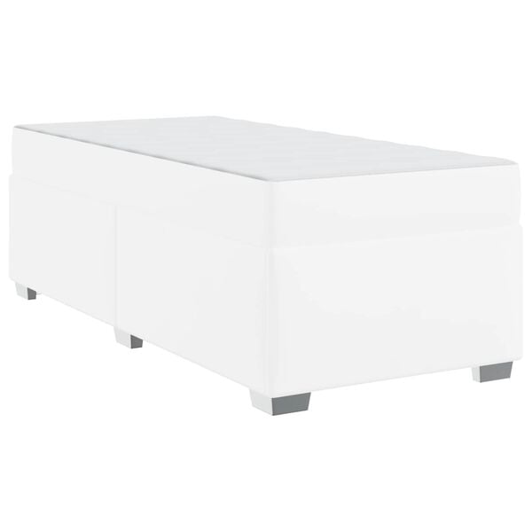 vidaXL S&auml;ngram med madrass Vit 100 x 200 cm tyg